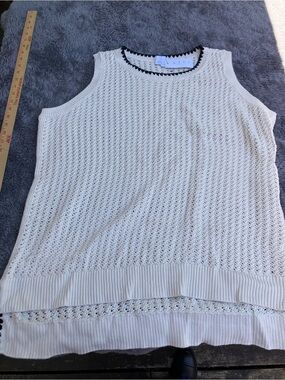 NWT Lane Bryant Sleeveless Sweater Knit Cream Size 18/20